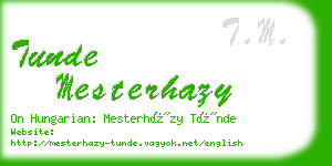 tunde mesterhazy business card